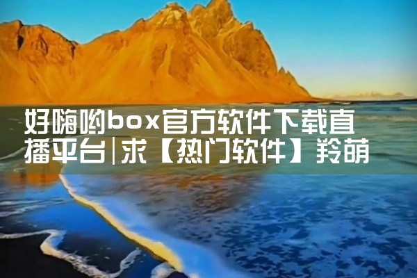 好嗨哟box官方软件下载直播平台