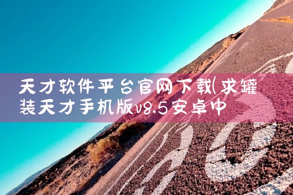 天才软件平台官网下载
