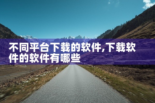 不同平台下载的软件