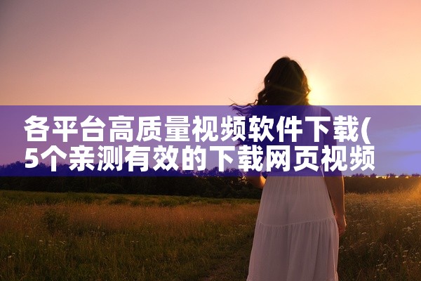 各平台高质量视频软件下载