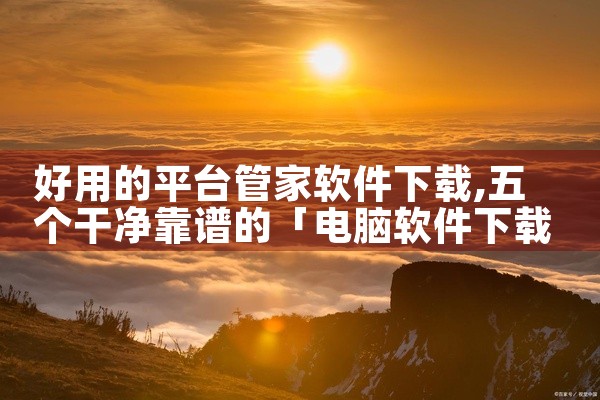 好用的平台管家软件下载